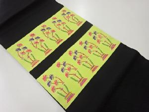 リサイクル　横段に花模様名古屋帯